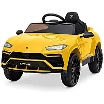 Kidzone Carro, Carrinho Elétrico Infantil a Bateria 12V 1 Assento com Controle Remoto, Luz LED e Suspensão de Mola