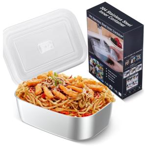 Marmita Elétrica Portátil 3 em 1 com Garfo, Colher e Bolsa para Transporte, 12V bivolt 65W, Buddew, Branco e Azul