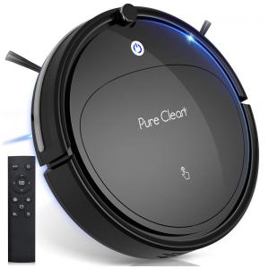 Aspirador de Pó Robô com Sucção Forte 1200PA e Auto Carregamento, 110v, SERENELIFE PUCRCX70, Preto