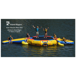 Plataforma Inflável até 10 Pessoas para Piscinas e Lagos, Amarela, ISLAND HOPPER, Amarelo