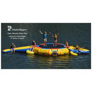 Plataforma Inflável até 10 Pessoas para Piscinas e Lagos, Amarela, ISLAND HOPPER, Amarelo