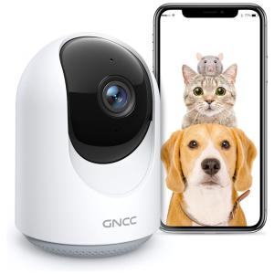 Câmera de Segurança Interna com Visão Noturna WiFi 2.4G, Áudio de 2 Vias, GNCC, Branca