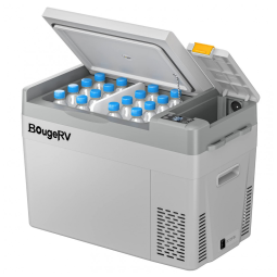 Cooler Elétrico Automotivo Portátil 30 Litros, BougeRV CRPRO30, Cinza