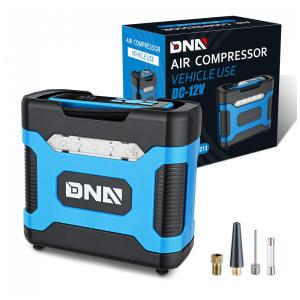 Compressor de Ar com Fio Portátil 150 PSI com Manômetro, 12V, DNA MOTORING TOOLS00213, Azul
