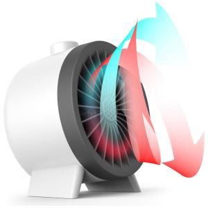 Aquecedor Elétrico 2 em 1 com Função Ventilador e Controle de Temperatura, 1000W, 110v, SEGOAL F6003, Branco