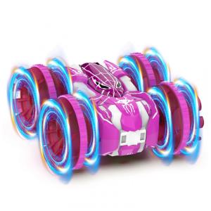 Carro de Controle Remoto Anfíbio 4x4 2.4 GHz - Carrinho 360º Acrobático à Prova d'Água com Luzes LED,Fygurso