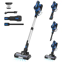 Aspirador de Pó sem Fio 8 em 1 Recarregável 26 Kpa 45 Min de Ação 350W 110V, POWEART, Azul