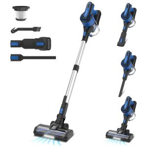 Aspirador de Pó sem Fio 8 em 1 Recarregável 26 Kpa 45 Min de Ação 350W 110V, POWEART, Azul