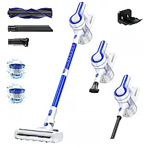 Aspirador de Pó EICOBOT AR182 sem Fio com Acessórios, Silencioso e Farol de LED Ideal para Pets, 110V, Branco