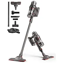 Aspirador de Pó sem Fio 9 em 1 com Sucção Poderosa 30000pa, Motor de 600 W, MOYSOUL, Cinza Escuro