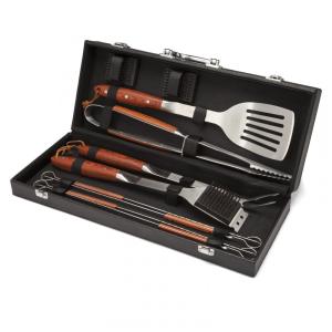 Kit Churrasco na Grelha 10 Peças de Aço Inoxidável com Estojo de zenamento, CUISINART CGS 2010, Marrom