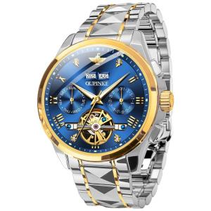 Relógio Masculino Analógico Automático, G, OUPINKE G3186 G, Prateado