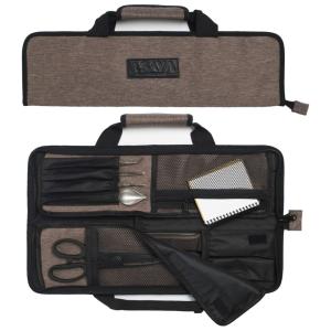 Estojo, Bolsa Portátil para Facas com 20 Slots, Facas não Incluídas, ASAYA, Marrom