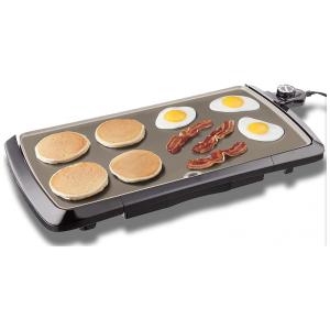 Grill Elétrico Antiaderente de Cerâmica serve até 9 Porções, 110V 1500W, Nozaya, Preto