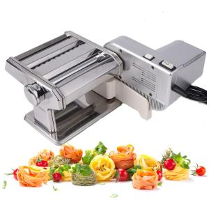 Máquina de Macarrão Elétrica, Aço Inox, 70W, 2 Velocidades, 110v, SHULE 8541978596, Prateado