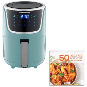 Mini Fritadeira Elétrica AirFryer 2L com Painel Digital e Livro de Receitas, 1000W, 110v, GOWISE USA GW22974, Verde