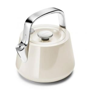 Chaleira de Chá Alcaravia Caraway 2 Litros em Aço Inoxidável com Apito, Creme