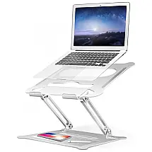 Suporte Ergonômico Laptop Ajustável Dobrável 25, 44Cm, SUEPERGOD, Prateado