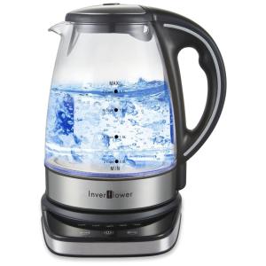 Chaleira Elétrica 1.7L com Desligamento Automático, Aço Inoxidável, 1500W, 110v, INVERFLOWER XB G01, Prateado