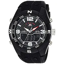 Relógio An de qartzo analógico maclino com pleira de borracha, 26 modelo 9660, U.S. POLO ASSN. US9660, Preto