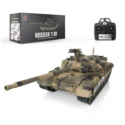 Tanque de Guerra TOUCAN RC HOBBY Russian T 90 com Controle Remoto, Escala 116, Marrom