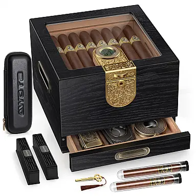 Umidor para Charutos AWOTE Preto