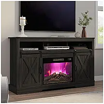 Rack TV com Lareira Elétrica RoyalCraft 147x86x41cm 5000BTU Cinza Rustico 110V