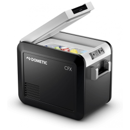 Geladeira e Congelador Portátil 25 Litros Alimentado por CA CC ou Solar, DOMETIC CFX3, Preta