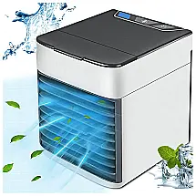 Mekomy Climatizador Portátil com 3 Velocidades e Luzes LED, ATÉ 24h, 110V, Branca