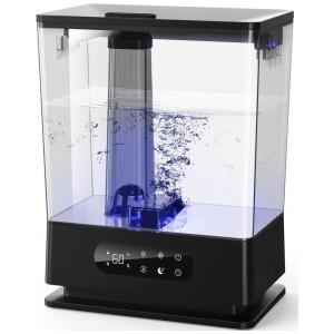 Umidificador Ultrassônico Portátil TABYIK 6,5L com Temporizador e Visor Digital, Preto