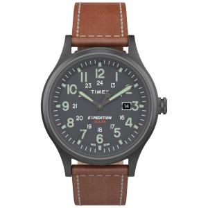 Timex Mens Expedition Relógio Masculino de Quartzo e Aço Inoxidável, Marrom