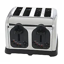 Torradeira Comercial HUBERT de 4 Slots 28cm x 28cm x 19cm