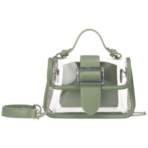 KooJ Bolsa Feminina de Ombro 2 em 1 Transparente, KOOIJNKO, Verde