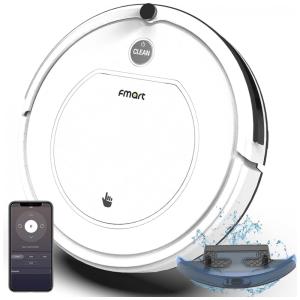 Aspirador de Pó Robô com Esfregão Controlado por APP e Sucção Forte 2800PA, 110V, FMART C200, Branco