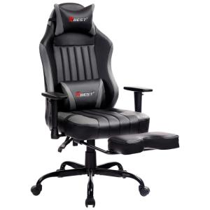 KBEST Cadeira de Escritório Executiva Gamer Giratório e Ergonômica, Cinza e Preto