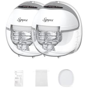 Bomba Tira Leite S21 Única Elétrica Portátil e Recarregável com 3 Modos e 12 Níveis de Sucção, SYNPOS, Rosa