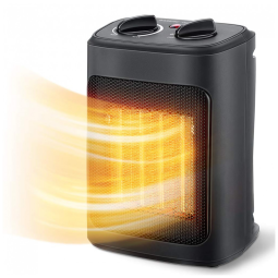 Aquecedor Elétrico Portátil de Cerâmica com termostato, 1500W 110V, Aikoper, Preto