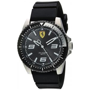 Relógio de Pulso Ker XX Quartzo Aço Inoxidável Pulseira de Silicone, FERRARI 0830464, Preto