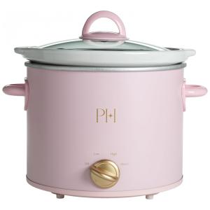 Paris Hilton Panela Elétrica de Cozimento Lento 3,3L Rosa com Acabamento Luxuoso e 3 Temperaturas