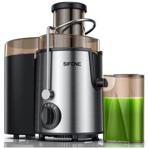 MAMAS CHOICE Centrífuga de Frutas e Vegetais, Aço Inoxidável, 400W, 110V, Vermelho