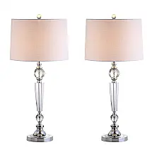Abajur Luminária de Mesa, Estilo Moderna Contemporânea com 74 cm de Altura para Quarto, Sala de Estar e Escritório, 2 Un, 110V 60W