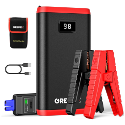 Bateria de Carro Auxiliar Acionador 500A 9000mAh 12V até 4.5L gás, motor diesel de 2.5L