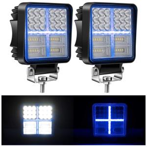Farol de Milha LED com 3402 Lúmens e Luz Branca 10 a 30V LED 54x3w, YORKIM, Preto