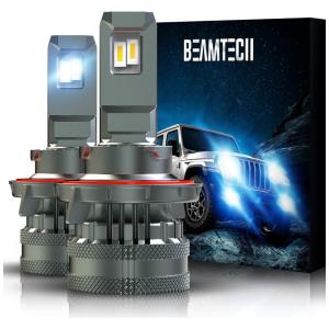Kit Xenon Lâmpadas Branca 14000 Lumens 6500K, 2 Peças, BEAMTECH H13 LED Bulbs, Prateado
