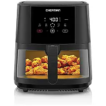 Fritadeira Elétrica AirFryer 8L com Painel Digital e Temperatura Ajustável, 110v, CHEFMAN RJ38 SQPF 8TW, Preto