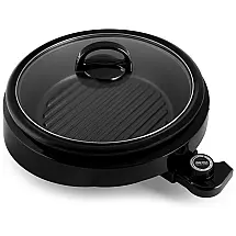 Churrasqueira Elétrica 3 em 1 Portátil, 1200W, 110v, AROMA HOUSEWARES ASP 137B, Preto