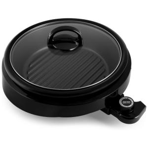 Churrasqueira Elétrica 3 em 1 Portátil, 1200W, 110v, AROMA HOUSEWARES ASP 137B, Preto