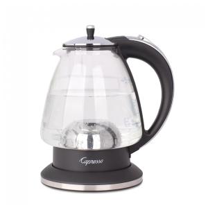 Chaleira elétrica Capresso H2O Glass 1,4L vidro e cromo com desligamento automático 110V