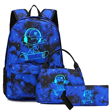 Pawsky Mochila Escolar Leve com