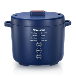 Panela de Arroz 1,8 Litros Multifuncional para até 3 Pessoas, Narciso, Azul Escuro